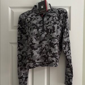 Spyder Black and Gray Camo 1/2 Zip
